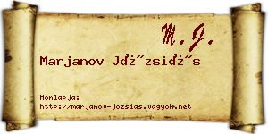 Marjanov Józsiás névjegykártya